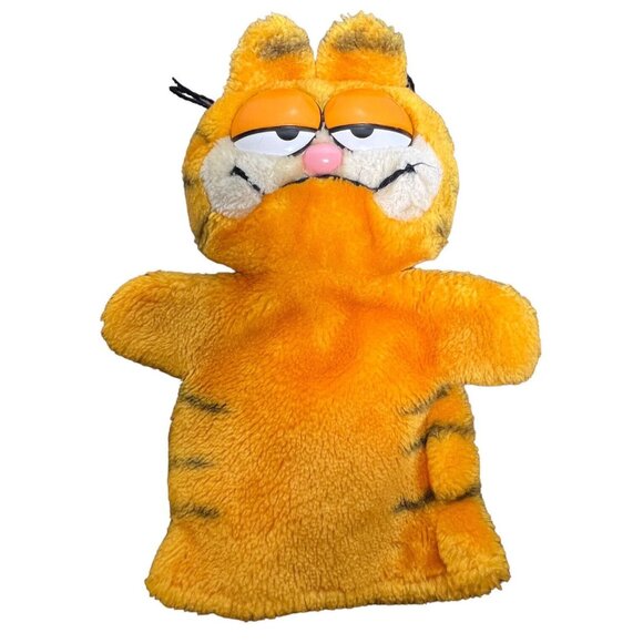Vintage Fun Farm 1981 Garfield Fat Orange Cat Plush Hand Puppet 11" Pretend Play - Picture 1 of 8